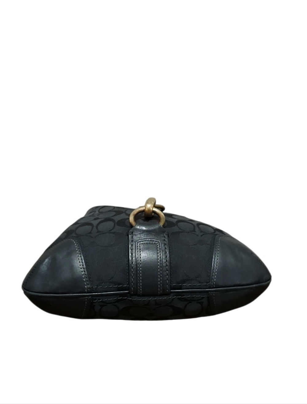 Coach Y2K Vintage 2000 Hamptons Signature Canvas & Leather Hobo Bag W/Brass - Picture 6 of 12